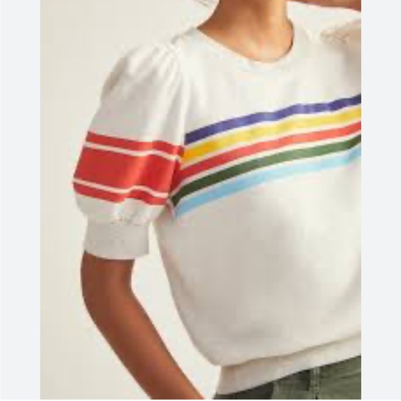 Anthropologie T.La Puff Sleeve Pull Over Vintage Style Sweater Navy Blue XS - Picture 5 of 6